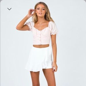 princess polly white skort